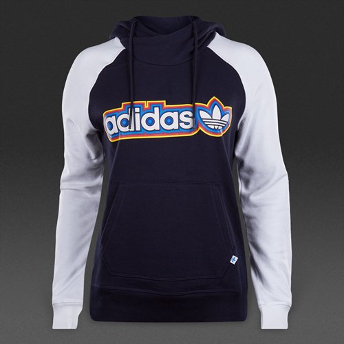 Adidas Originals Trefoil Hoodie Legend Ink / White for Women
